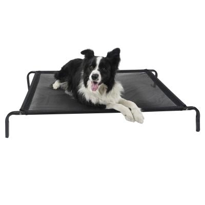 China Outdoor Travel Pet Summer Raised Cooling Dog Crib Protable Bed Raised Dog Cradle Camping Bed With Durable Mesh Center for sale