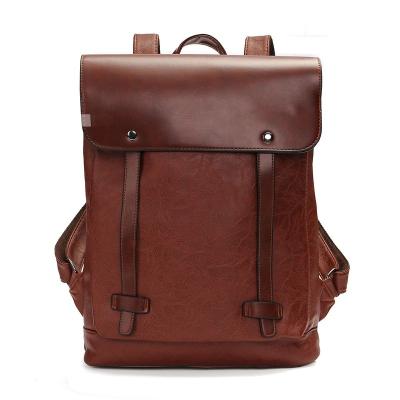 China Waterproof Men Leather Backpacks Laptop Closure With Zipper And Latch Laptop Travel Shoulder Bags With Good Quality For Men for sale