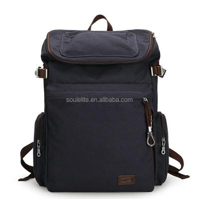 China Fashionable Sports Gym Bag Youth Boy Schoolbags New Hook Design Zipper Puller Go To School Black Canvas Backpack Dating Rucksack for sale