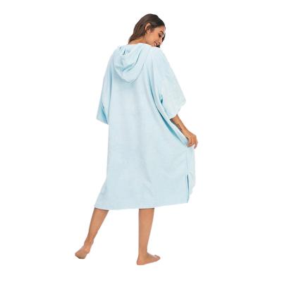 China Adults Child Safe 260GSM Microfiber Adult Hooded Poncho Surf Towel for sale