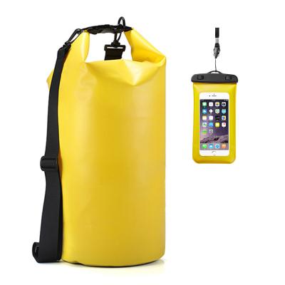 China Outdoor equipment increasing camping wholesale outdoor cylinder office dry bag pvc 500d waterproof mobile phone floating waterproof dry bag for mobile phone for sale