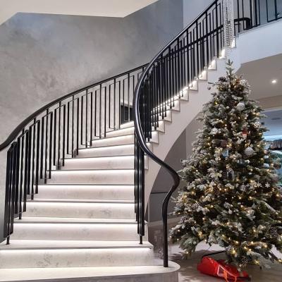 China Modern Fancy Wrought Iron Staircase Interior Design with Foshan Factory Christmas Tree Decoration Stairs for sale