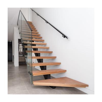 China Contemporary Indoor Straight Mono Straight Stair Apartment Apartment Staircase Simple Design for sale