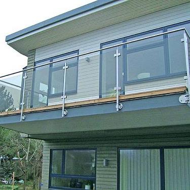 China Regular Custom Brushed Stainless Steel Handrail Kit 304/316 Stainless Steel Concrete Glass Balcony Balusters for sale