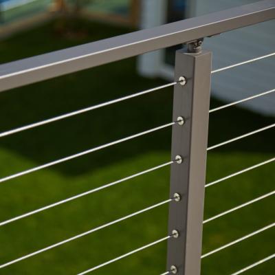 China Modern Outdoor Deck Galvanized Steel Railing Cable Railing System For Deck for sale