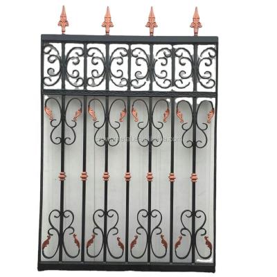 China 1.5M height faux wrought iron fence panel hot dipped galvanized finished fence railing for sale