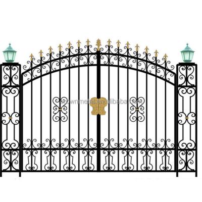 China Hand made forging steel door wrought iron main gate design for sale