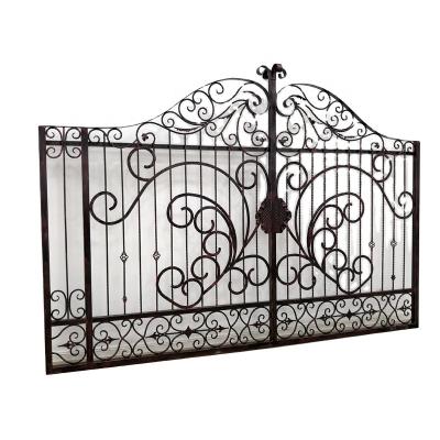 China Beautiful Residential Wrought Iron main Gate Designs for villa for sale