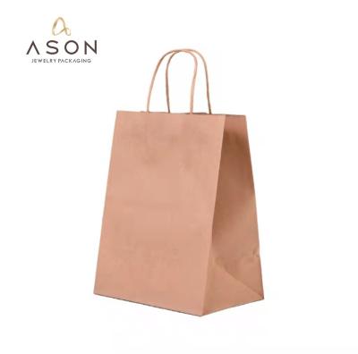 China Jewelry Packaging Hot Selling In Bag Optional Logo Gift Tote Bag Printable Kraft Paper Multi Stock Multi Size for sale