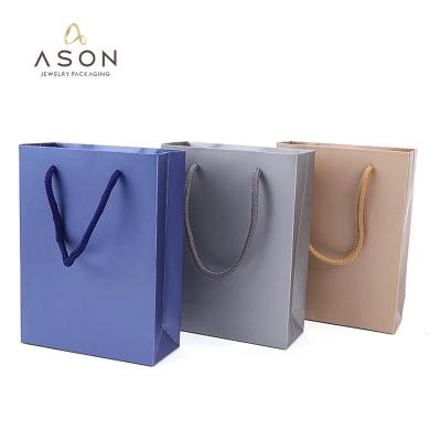 China Silvery Blue Gift Wholesale Gold Jewelery Gift Bag Jewelery Bag Jewelry Packaging Tote Bag for sale