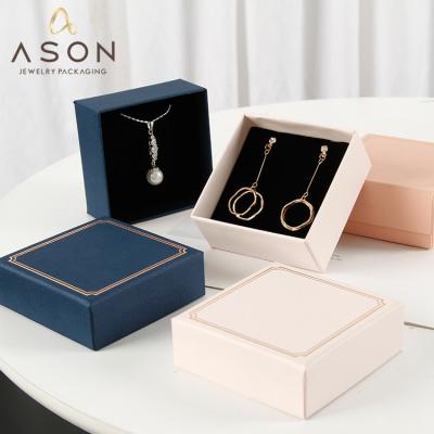 China Composite Material Small Spot Earrings Necklace Universal Fashion Gift Box Sky And Earth Cover Jewelry Box for sale