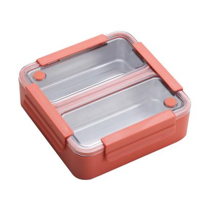 China Durable Waterproof Insulated Heatable School Portable Bento Box Stainless Steel Lunch Box Safety Food Box Student for sale