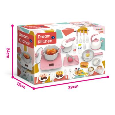 China Preschool Kids Play Set Children Cooking Plastic Kitchen Accessories Toy Set Kindergarten Pretend Play Toys for sale