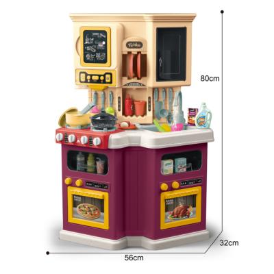 China Preschool Kids Play Kitchen Set Toy Set With Light And Healthy Educational Pretend Play Role Play Series for sale