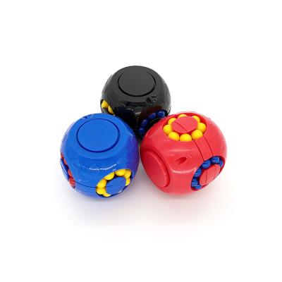 China Kids Education Magic Cubes Toys Bean Rotating Cube Relieves Stress and Worry Toy Mini Magic Cube Fidget Spinner Gyro Compass Toy for sale