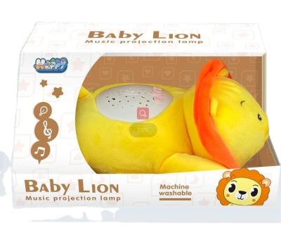 China Plush Sofe Stuffed Toy Plush Lion Music Projection Lamp Kid's Sidekick Good Production Quality Good News for sale