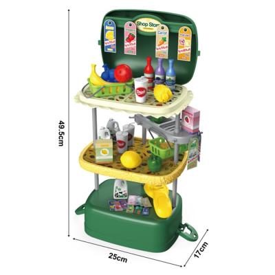 China Kids Shop Store Set Toys Pretend Play For Kid Plastic Shop Cart 3 Modes Changeable Type New Product for sale