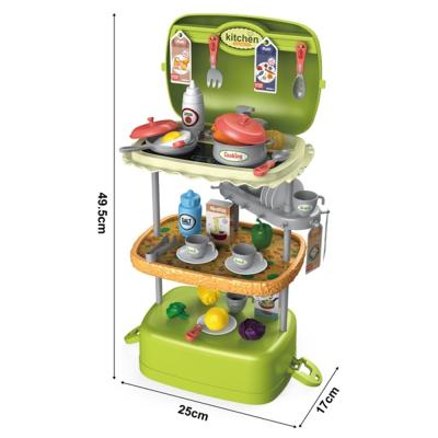 China Kitchen Set Toys Pretend Play Kitchen Toy Set Toy 3 Modes Changeable Type 55 Pcs Accessories Fun Toy for sale