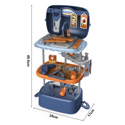 China Kids Repair Shop Toy Set Pretend Play For Child Plastic Repair Shop Cart 3 Modes Changeable Type New Production for sale