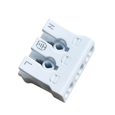 China PA66 94V-2 Mini 3 Terminal Push Wire Connector for sale