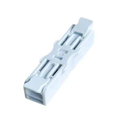 China PA66 94 V-2 White Color 1 Pin Lever Wire Quick Compact Connector to Wire 2-4 mm2 for sale