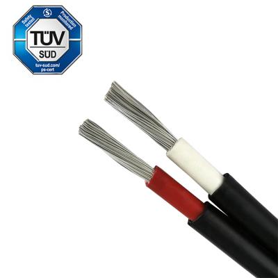 China High Quality Twin Copper Core Wire XLPE Power Plant Two Core Tinned PV Solar Cable 2X4MM2 for sale