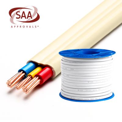 China Other Twin and Ground Cable Flat 3 Core 1.5MM 2.5MM Cable SAA Certificated Wholesale Price for sale