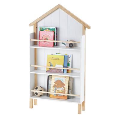 China Eco-friendly Material Wooden Home Modeling Decoration Storage Bedside Children's Bookcase For Bedroom Storage for sale