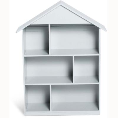 China Wholesale High Quality Environmental Materials Kids Furniture House Shape Wooden Children's Bookcase for sale