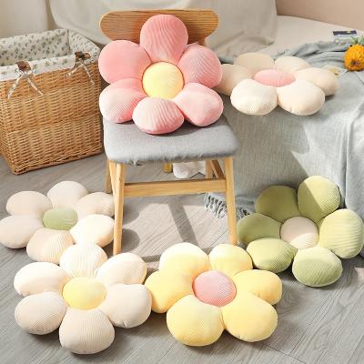 China Nondisposable Amazon Hot Sale Plush Round Flower Shape Back Or Cushion for sale