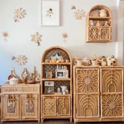 China Large Modern Handmade Rattan Furniture Rattan Storage Cabinet Rattan Decoration for sale