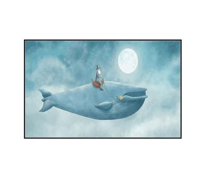 China Cartoon Whale Picture Hanging Children's Room Sofa Background Decorative Wall for sale