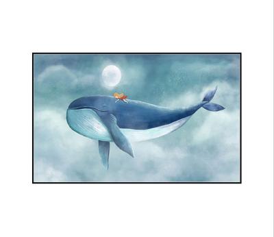 China Dreamy Cartoon Whale Children's Picture Hanging Children's Room Decoration for sale