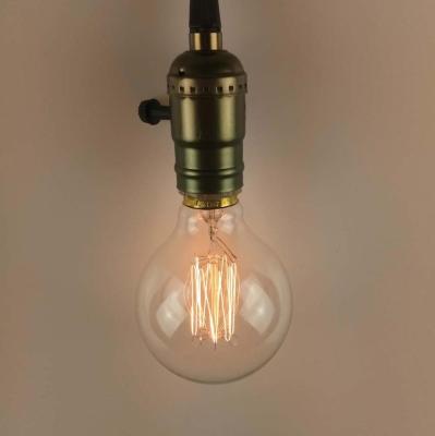 China All Kinds of Decorations Squirrel Cage E27 Retro Edison Bulb Incandescent Light Bulb 40W Amber Glass Vintage Filament Lamp G80 for sale