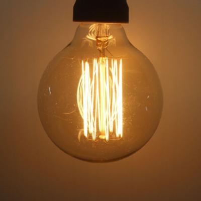 China All Decectorative Design 60W Vintage Edison Carbon Filament Bulb G80 E27 Lamp Holder Lamp Hig Cylinder Clear Glass Materials for sale