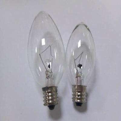 China All Kinds of Decorations Chandelier Replacement Bulb Candelabra E12 Base 120V 25W 40W 60W Dimmable Clear Glass Incandescent Bulbs C26 C32 C35 for sale