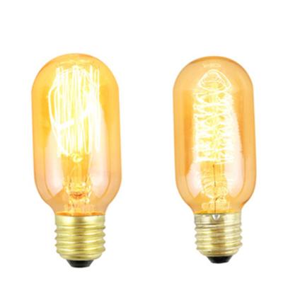 China All Decorative Edison Light Vintage Edison Bulb E26 60W 110V Antique Design Incandescent Light Bulbs Lamp T45 for sale