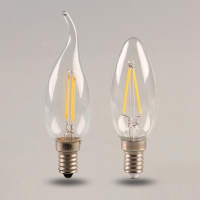 China 1w 2w 4w 6w lighting dimmable led candle bulb E12 E14 filament led bulb C35 vintage led edison lamp for sale