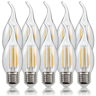 China 220V E27 LED Filament Bulb 4W Tail Lighting Led Candle Bulbs C35 Vintage Led Edison Lamp for sale