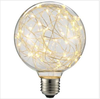 China Cafe/Edison Ball LED Bulb Decorative G95 Fireworks Colorful Filament Lamp Hotel/Restaurant Copper Wire E27 And So On for sale