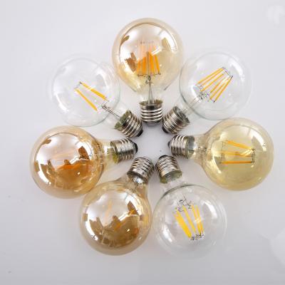 China Vintage Style E26 E27 LED 2W 4W 6W 8W Dimmable LED Industrial Edison LED Bulb Filament Lamp G125 G95 G80 Globe Lighting for sale