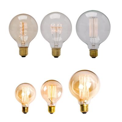 China All Design Vintage 40W Filament Edison Incandescent Lamp House Retro Decorative Lights G125 G95 G80 E27 Edison Lamp Light Blub 220V for sale