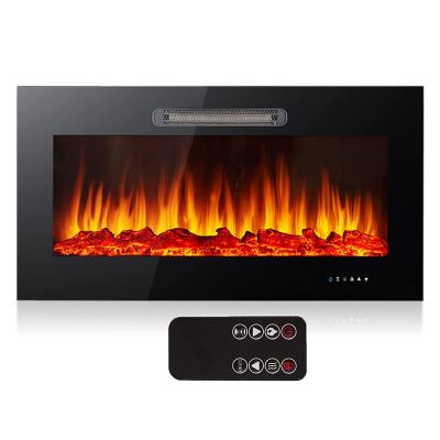 China Hotel Sale 3D Flame Burst Electric Fireplace Inserts Wall Mounted Heaters For Winter Home Room for sale