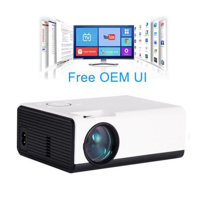 China Short Throw 2200 Lumens Mini Projector Portable LED Pico Video Projector Home Cinema Projector Android 9.0 WiFi 2.4/5G for sale