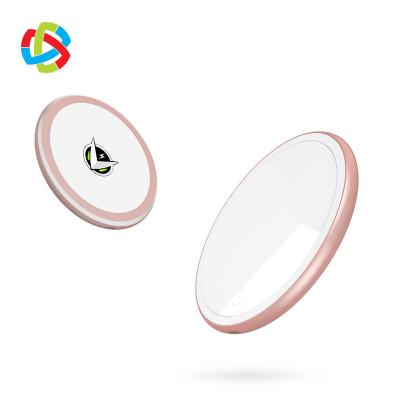 China Pocket Mirror New Touch Screen Switch Led Makeup Mirror HLQ-I2 1*USB Wireless Charger for sale