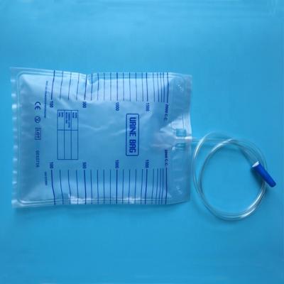 China 2021 PVC Disposable Urine Bag Baby Collector With Single Check Valve for sale