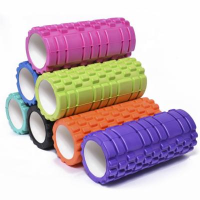 China Fitness color size custom logo gym round EVA mace yoga foam roller set with spinal for sale