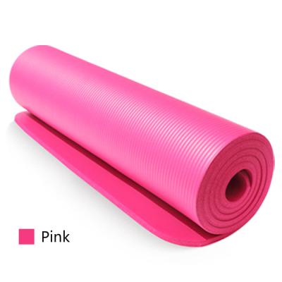 China SlipWear-Resistant Eco-Friendly Cheap Thick Exercise Anti Slip Non Slip Mats With Carrying Strap NBR Yoga Mat for sale