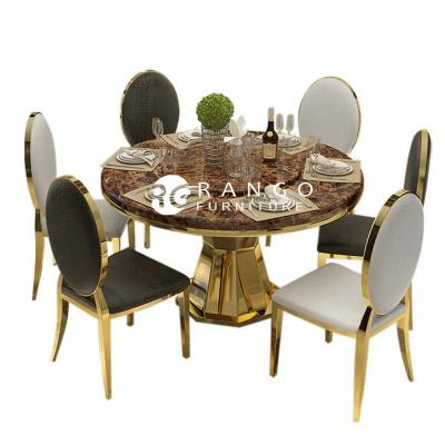 China Wholesale Restaurant Marble Turntable Round Table Style Luxury Modern Home Dining Table Set Adjustable (Height) for sale