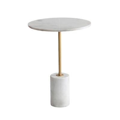 China RG01 Rose Gold Adjustable Table (Height) Gold Corner End Table With Marble Top Rose Gold End Table for sale